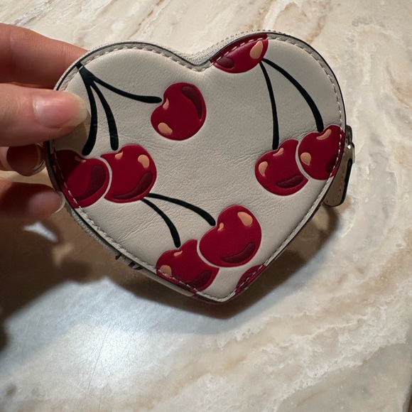 Coach Cherry Heart Coin Pouch - Picture 2 of 6